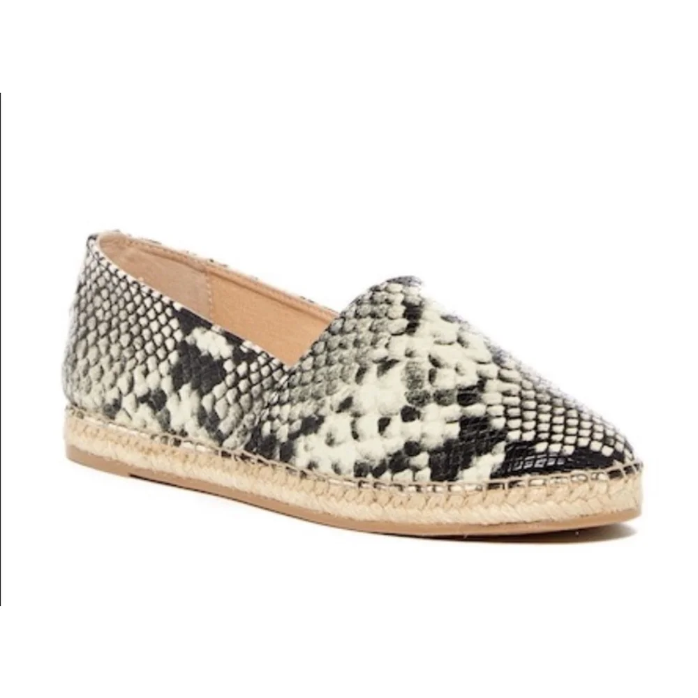 Sam Edelman Circus snake print espadrille flats size 8